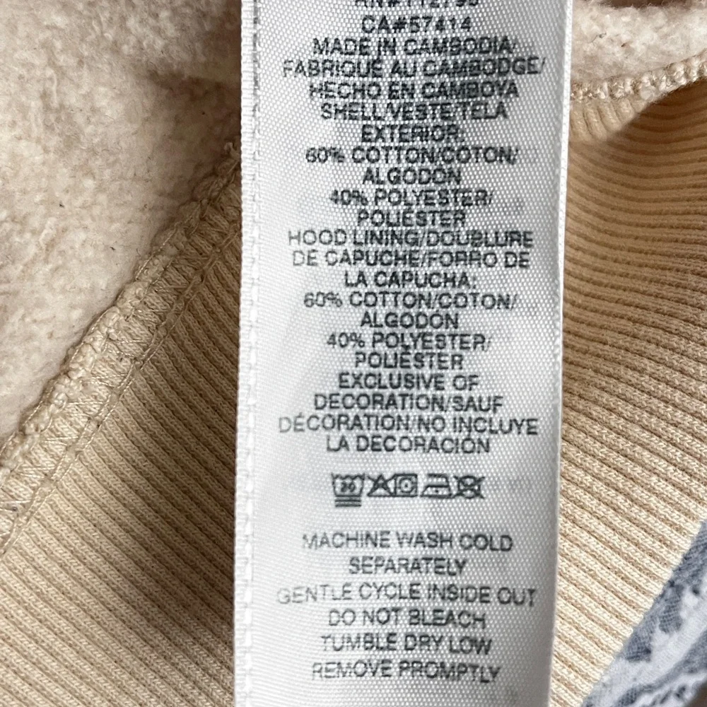 True Religion sleeves cream xl